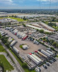 Truck Parking Lot aerial view