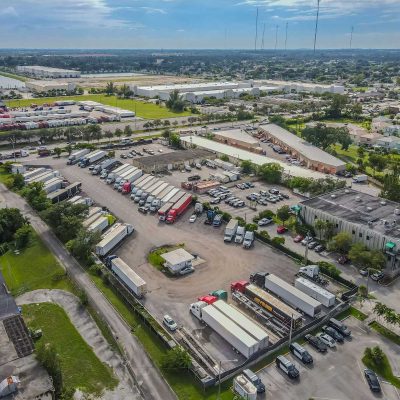 Truck Parking Lot aerial view