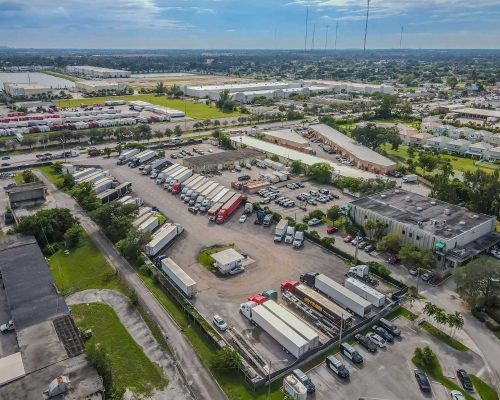 Truck Parking Lot aerial view